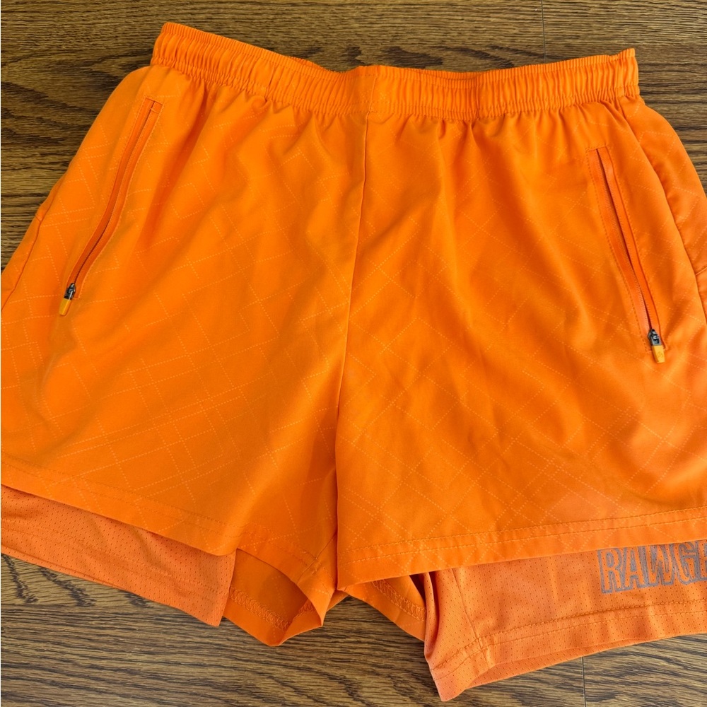 Raw gear  Vibrant Orange Athletic Shorts